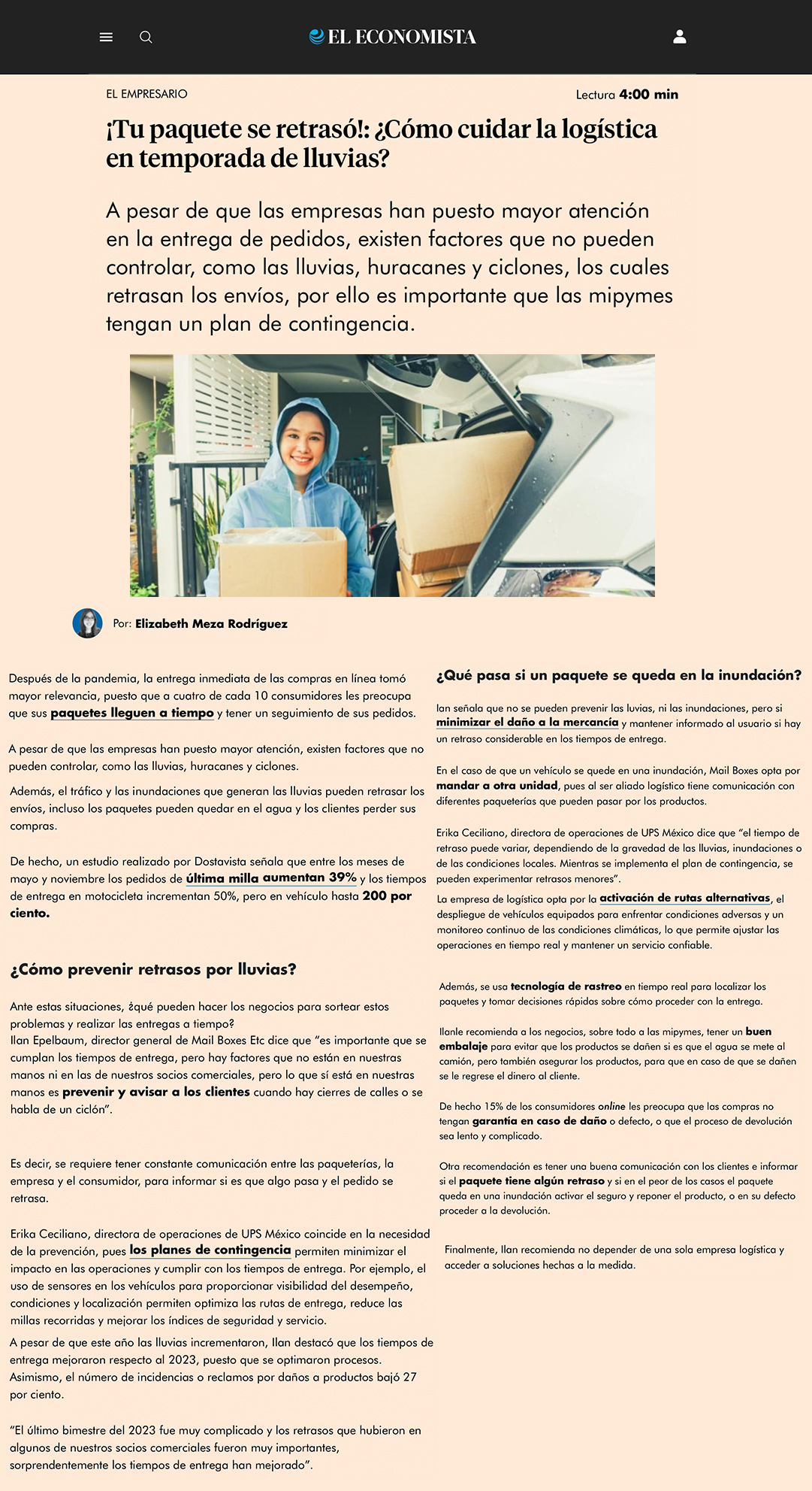 El Economista - ¡Tu paquete se retrasó!: ¿Cómo cuidar la logística en ...